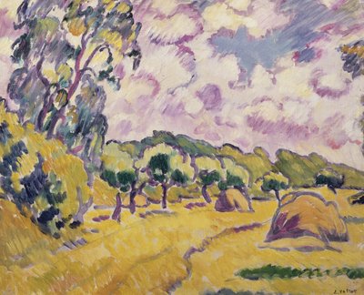 Landschaft mit Heuhaufen von Louis Valtat