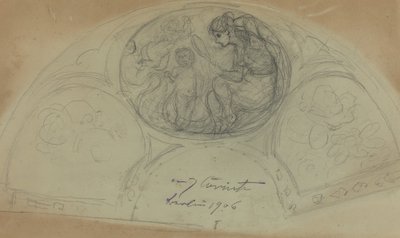 Fandesign [Rückseite] von Lovis Corinth
