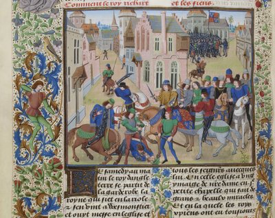 Der Tod von Wat Tyler, ca. 1470-1475 von Loyset Liedet