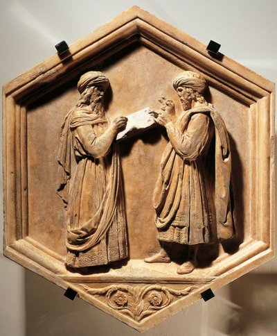 Pythagoras und Euklid von Luca Della Robbia