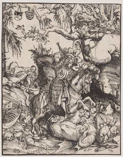 Sankt Georg tötet den Drachen von Lucas Cranach
