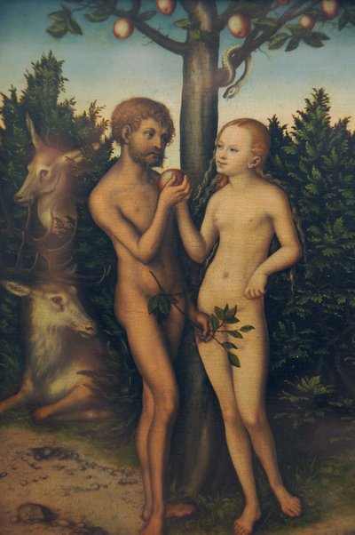 Adam und Eva von Lucas Cranach the Elder
