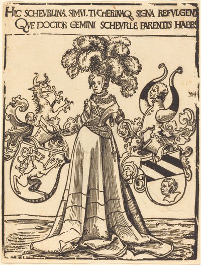Exlibris von Scheurl und Tucher von Lucas Cranach the Elder