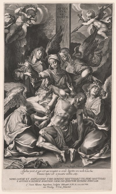 Pietà mit Engeln (Abnahme vom Kreuz) von Lucas Kilian