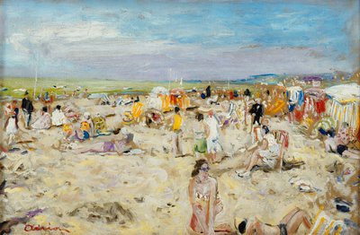 Am Strand; Sur la Plage von Lucien Adrion