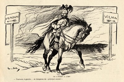 Le Rire rouge, Satirisch in Schwarz-Weiß von Lucien Metivet
