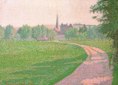 Die Kirche von Eragny von Lucien Pissarro
