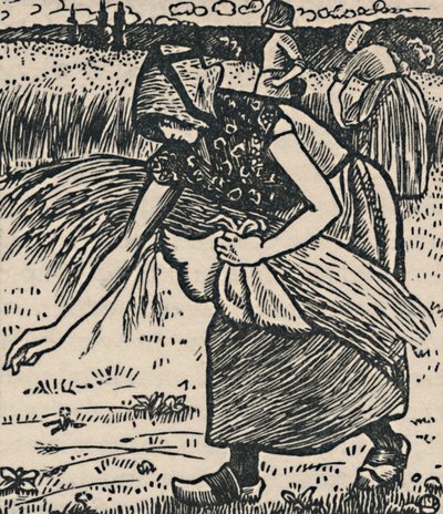 Ruth beim Ährenlesen, 1919 von Lucien Pissarro