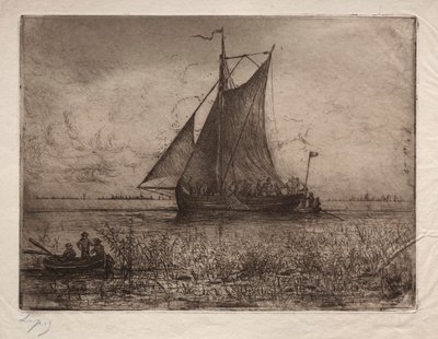 Niederländische Flusslandschaft von Ludovic Napoléon, Vicomte Lepic