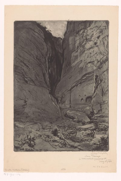 Kastalische Quelle bei Delphi von Ludwig Michalek