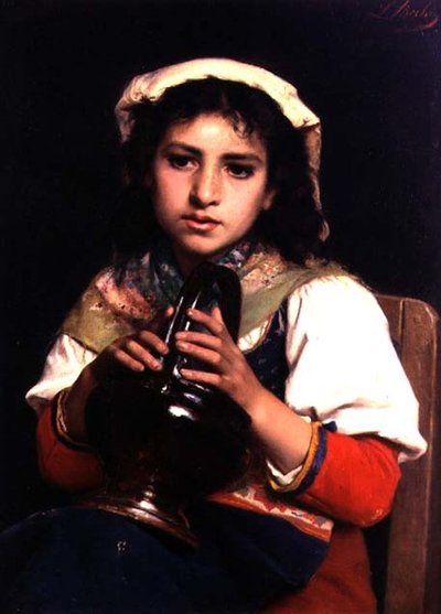 Mädchen mit einem Krug von Luigi Bechi