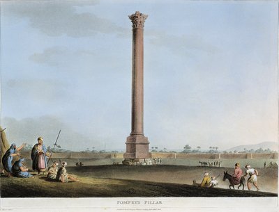 Ägypten, Alexandria, Pompeius-Säule von Luigi Mayer