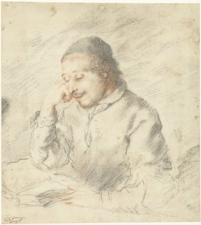 Porträt eines lesenden Geistlichen von Luigi Pellegrino Scaramuccia