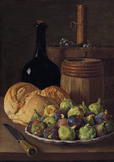 Stillleben mit Feigen und Brot von Luis Meléndez