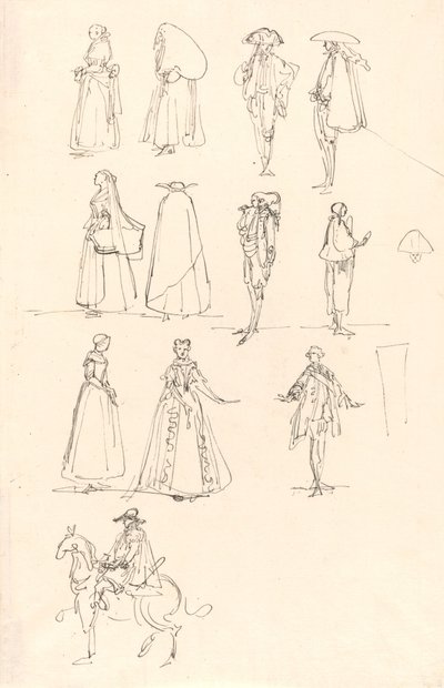 Historische Kostüme von Luis Paret y Alcazar