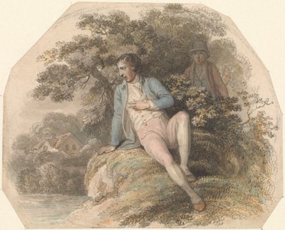 Figur in einer Landschaft von Luke Clennell