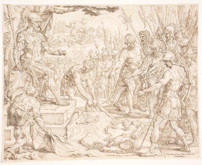 Gideon empfängt die Beute von Maarten van Heemskerck