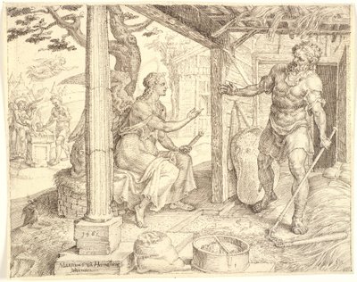 Der Engel erscheint Gideon von Maarten van Heemskerck