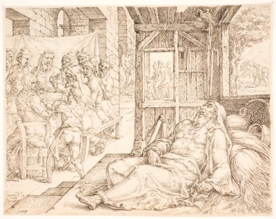 Tobits Blindheit von Maarten van Heemskerck