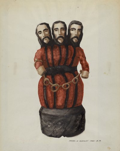 Bulto: Heilige Dreifaltigkeit, ca. 1937 von Majel G. Claflin