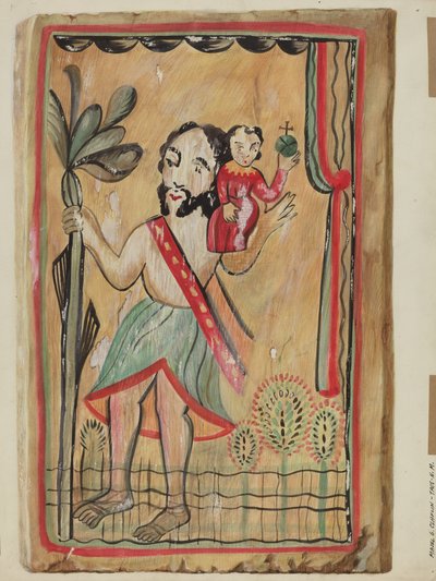 Retablo - San Christopher von Majel G. Claflin