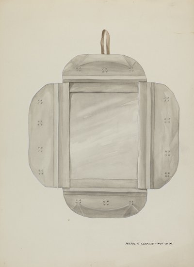 Zinnspiegelrahmen, ca. 1937 von Majel G. Claflin