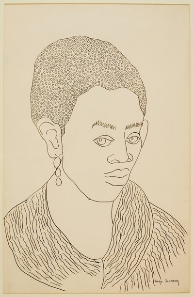 Studie eines Mädchens mit Ohrring von Malvin Gray Johnson