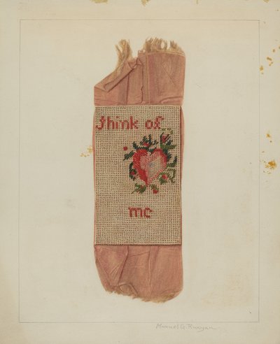 Lesezeichen Valentine, ca. 1938 von Manuel G. Runyan