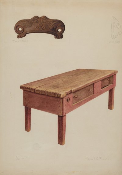 Schneidertisch, ca. 1938 von Manuel G. Runyan
