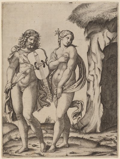 Orpheus und Eurydike von Marcantonio Raimondi