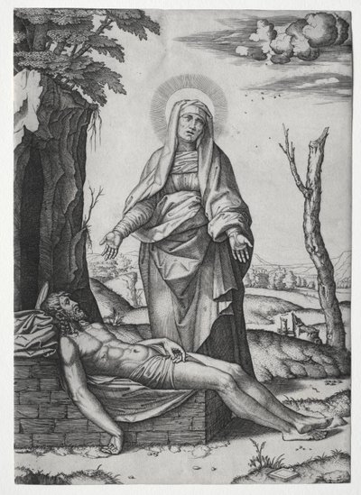 Die Pieta von Marcantonio Raimondi
