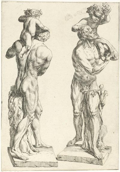 Silenus mit dem jungen Bacchus von Marcellus Laroon (I)