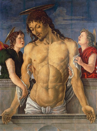 Kreuzabnahme Christi, unterstützt von Engeln von Marco Zoppo