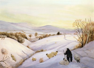 Schafe auf dem Grat von Margaret Loxton