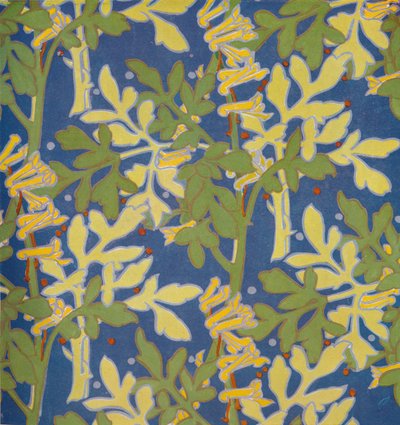 Entwurf für Blockdruckseide, 1926 von Margery Tomlin