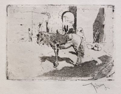 Marokkanisches Pferd von Mariano Fortuny y Marsal