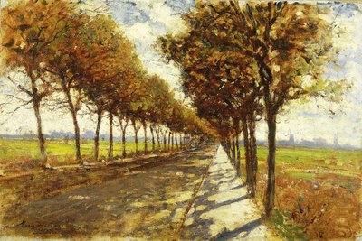 Baumgesäumte Allee in Bremen, 1912 von Mario de Maria