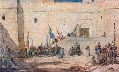 Ein Festtag, ca. 1910 von Marius Bauer