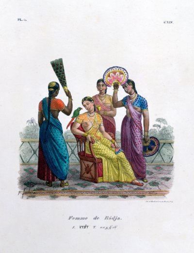Frau eines Rajahs, 1828 von Marlet et Cie