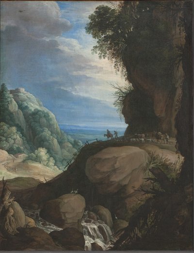 Italienische Berglandschaft mit Hirten von Marten Ryckaert