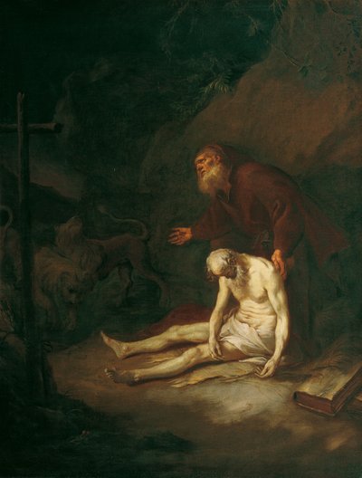 Die heiligen Eremiten Antonius und Paulus von Martin Johann Schmidt