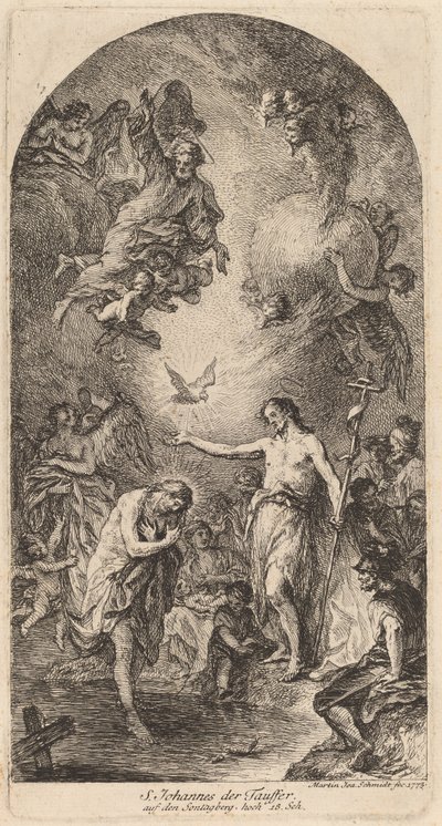 Die Taufe Christi von Martin Johann Schmidt