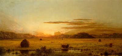 Sonnenaufgang, Hoboken Meadows, ca. 1875-1885 von Martin Johnson Heade