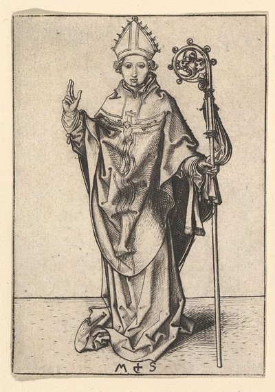 Bischof Heiliger, ca. 1435-1491 von Martin Schongauer