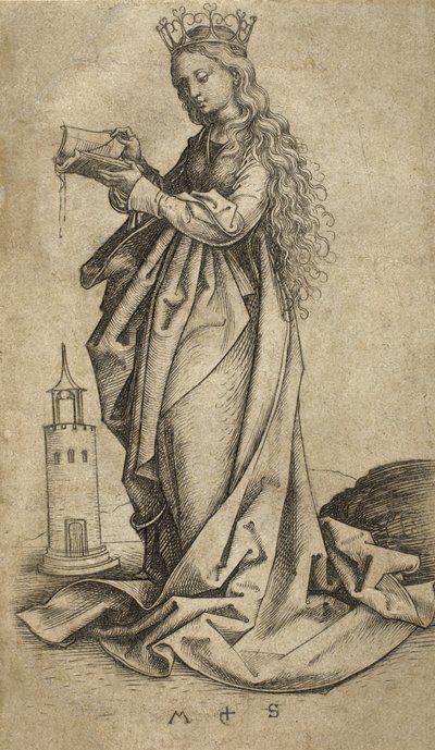 St. Barbara von Martin Schongauer