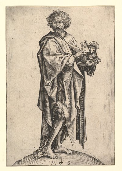 Heiliger Johannes der Täufer, ca. 1435-1491 von Martin Schongauer