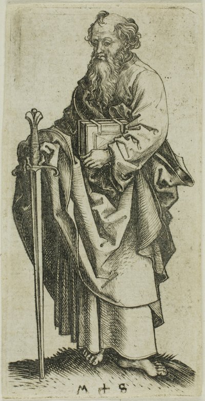 St. Paulus, aus Apostel von Martin Schongauer