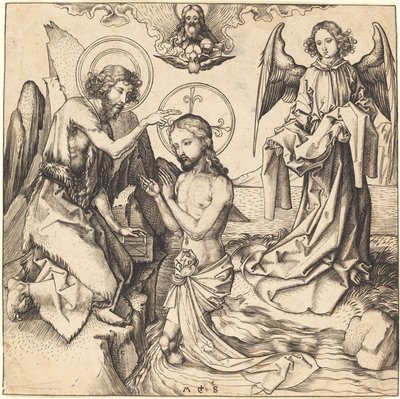 Die Taufe Christi von Martin Schongauer