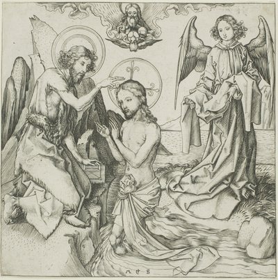 Die Taufe Christi von Martin Schongauer
