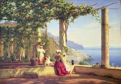 Pergola mit Blick auf Amalfi von Martinus Rorbye